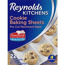 Reynolds Consumer Cookie Baking Sheets Non-stick Parchment Paper, 75 Count  (3 Boxes Of 25 Sheets)
