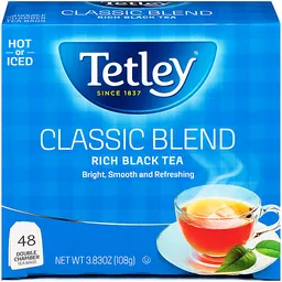 Tetley Classic Blend Rich Black Tea, 100 Count Tea Bags 