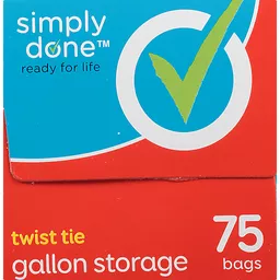 Gallon Size Plastic Food Storage Bags w/ Twist Ties 35CT BUNDLE (PACK OF 4)
