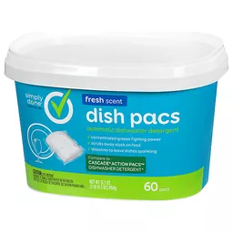 Great Value Automatic Dishwasher Pacs, Fresh Scent, 60 Count 