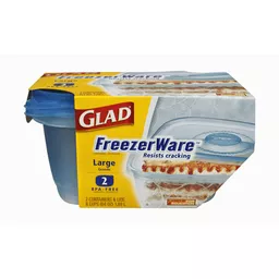 Glad FreezerWare Small Rectangle - 4 CT, Plastic Containers
