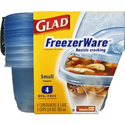 Glad FreezerWare Containers with Lids Small