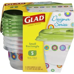 Glad Food Storage Containers, Designer Series, Medium Rectangle