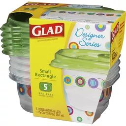 Glad Design Series Containers & Lids, Medium Rectangle, 3 Cups