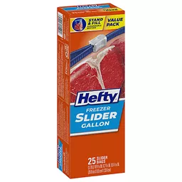 Hefty Slider Freezer Calendar Bags, Gallon Size, 100 Total Bags, 25 Count  Pk of