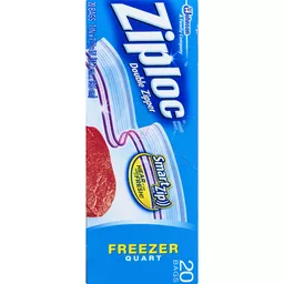 Ziploc® Brand Freezer Bags with New Stay Open Design, Quart, 100 Count,  Patented Stand-up Bottom, Easy to Fill Freezer Bag, Unloc a Free Set of  Hands in the Kitchen, Microwave Safe, BPA