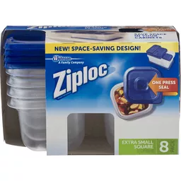 Ziploc Containers & Lids, Deep, Rectangle, 2.25 Quart 2 ea, Plastic Bags