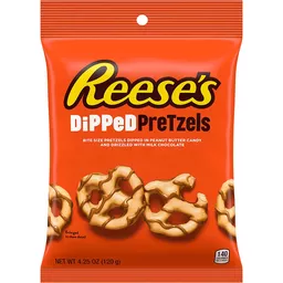 Reese's Peanut Butter Candy Drizzled In Milk Chocolate, Unwrapped Dipped  Pretzels Bag, 4.25 Oz, Shop