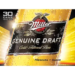 Miller Genuine Draft Beer American Style Light Lager, 30 Pack, 12