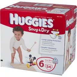 Huggies Snug & Dry Diapers, Size 6 (Over 35 lb), Disney Baby/Mickey Mouse,  Jumbo, Baby