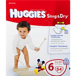 Huggies Snug and Dry Diapers Size 6 Big (60-Count) 43133 - The Home Depot