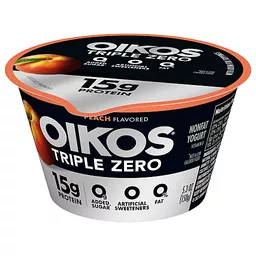 Oikos Yogurt, Nonfat, Peach Flavored 5.3 Oz | Yogurt | Sendik's 