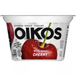 Oikos Yogurt, Nonfat, Blended Greek, Real Cherry 5.3 Oz | Yogurt 