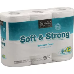 Essential Everyday Bathroom Tissue, Soft & Strong, Double Rolls, Two Ply, Shop