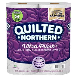 Quilted Northern Bathroom Tissue, Unscented, Mega Rolls, 3-Ply 4 ea