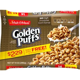 Malt-O-Meal Golden Puffs Cereal: Caramel-Flavored Puffs