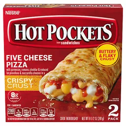 Hot Pockets Five Cheese Pizza 2CT 9oz Box