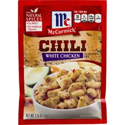 McCormick Chili Seasoning Mix - White Chicken Chili, 1.25 oz Mixed Spices &  Seasonings