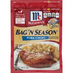 McCormick Bag 'n Season Pork Chops Cooking Bag & Seasoning Mix, 1.06 oz