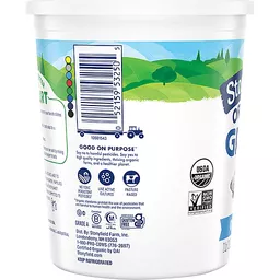 Stonyfield Organic Lowfat Yogurt, Plain, 32 oz. Cup; Multi Serve -  Stonyfield