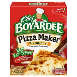Lot Of 2-CHEF BOYARDEE Traditional PIZZA MAKER KIT-Crust Mix
