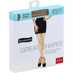 No Nonsense Pantyhose Nylons Size B Great Shapes all over Shaper
