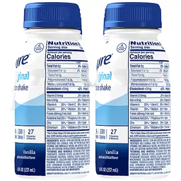 Ensure Original Nutrition Shake with 9 grams of protein, Meal Replacement  Shakes, Vanilla, 8 fl oz, 6 Count, Protein Snacks