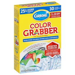 Carbona Dye-Grabbing Sheet, In-Wash 30 ea