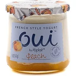 Oui by Yoplait French Style Peach Whole Milk Yogurt, 5 OZ Jar