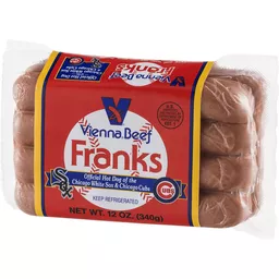 Vienna Beef Cheddar Franks Hot Dog, 12 oz 