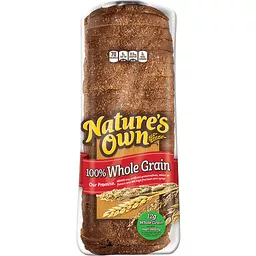 Nature's Own 100% Whole Wheat with Honey Bread Loaf, 16 oz