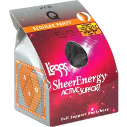 Leggs 67600 Sheer Energy Active Support Regular Panty St, Size B Suntan  Brown 