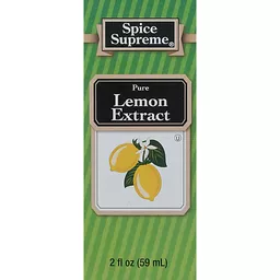 Spice Supreme Flavorings: Pure Lemon Extract (Pack of 2) 2 oz Size