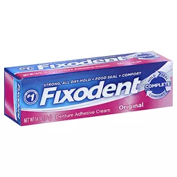 3 x Fixodent Original Complete Denture Adhesive Cream Strong Food Seal –  British Pharmacare