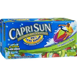 Capri Sun Strawberry Kiwi Flavored Juice Drink Blend, 10 ct - Pouches