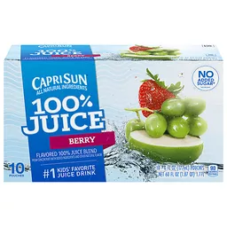 Capri Sun 100% Juice, Apple 10 ea, Juice Boxes