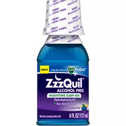 ZzzQuil Soothing Berry Flavor Nighttime Sleep Aid Free Of Liquid, 12 fl oz  - Ralphs