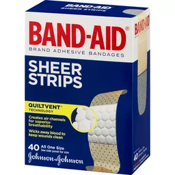 Band-Aid Brand Tru-Stay Sheer Assorted Sizes Adhesive Bandages, 80