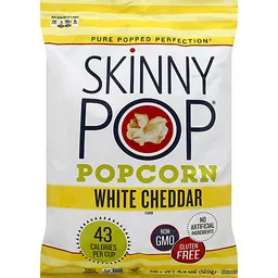 Skinny Pop Popcorn, White Cheddar - 4.4 oz