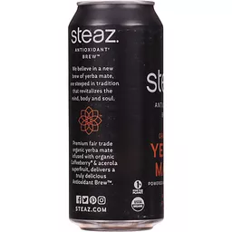 Steaz Antioxidant Brew Organic Peach Please Yerba Mate 16 Fl Oz, Shop