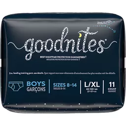 GoodNites Nighttime Boys L/XL (60-125+ lbs) Underwear 11 ea, Diapers &  Training Pants