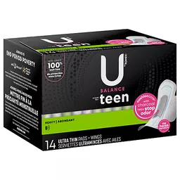 Balance Sized for Teens Ultra Thin Pads with Wings, Extra Absorbency, 40  Count