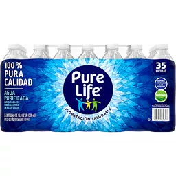 Pure Life Purified Water, 16.9 Fl Oz / 500 mL, Plastic Bottled Water (35  Pack)