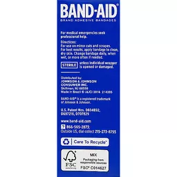Band-Aid Brand Tru-Stay Plastic Strips Adhesive Bandages for Wound Care and  First Aid, All One Size, 60 ct (Pack of 9)