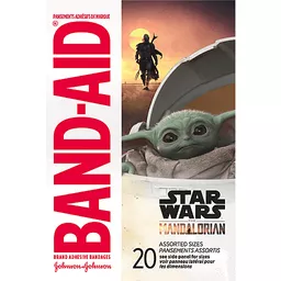 Band-Aid Brand Adhesive Bandages for Minor Cuts & Scrapes, Wound Care  Featuring Star Wars The Mandalorian Characters for Kids and Toddlers, Assorted  Sizes 20 ct, Shop