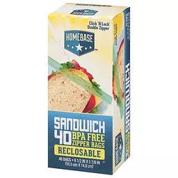 Home Base Quart Snap N Seal Food Bag 24 ct box, Bags & Wraps