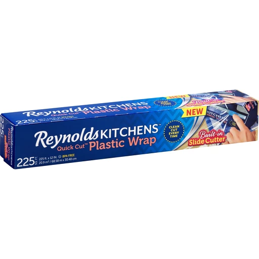 Reynolds Kitchens Quick Cut Plastic Wrap Slide and Cut - The