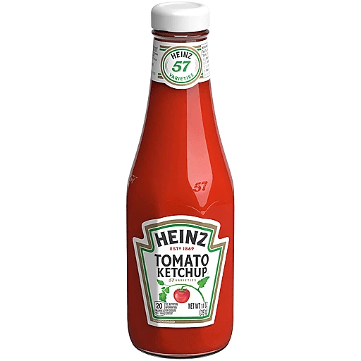 Heinz 57 Varieties Estd 1869 Tomato Ketchup Grown Not Made 14 Oz