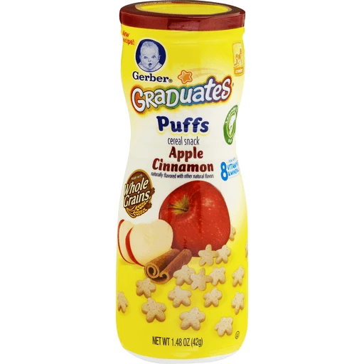  Gerber Baby Snacks Puffs, Apple Cinnamon, 1.48 Ounce (Pack of  6) : Baby Snack Foods : Everything Else