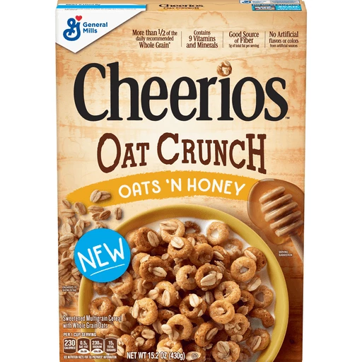 General Mills Honey Nut Cheerios Breakfast Cereal, Whole Grains - 430 g